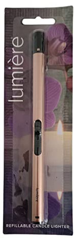 lumiere refillable candle lighter long reach (Rose Gold)