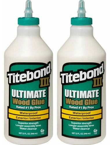 Titebond III Ultimate Colle à bois imperméable pour intérieur et extérieur 2x 946 ml