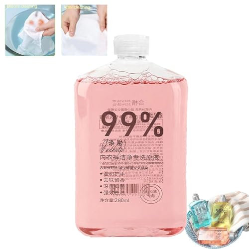Detersivo liquido per biancheria intima, detergente per biancheria intima al 99%, potente detergente per biancheria intima a base vegetale, rimuove in profondità le macchie di sangue (rosa (profumo di
