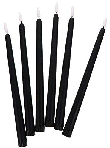 DOITOOL 6st Lange Stabkerzenlichter Halloween-licht Flammenlose Kerzen Halloween-zubehör Led-fensterkerzen Led-kerzen Flackern Batteriebetriebene Leuchter 28c Geist Plastik Weihnachten