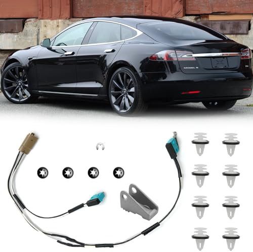 Jaronx Compatible with Tesla Model S Door Handle Repair Kit 2012-2017, w/Microswitch Harness Handle Paddle Door Panel Clips Upgrade Rebuild Kit for Model S, 1042845-00-A 1042845-00-B 1016009-00-C