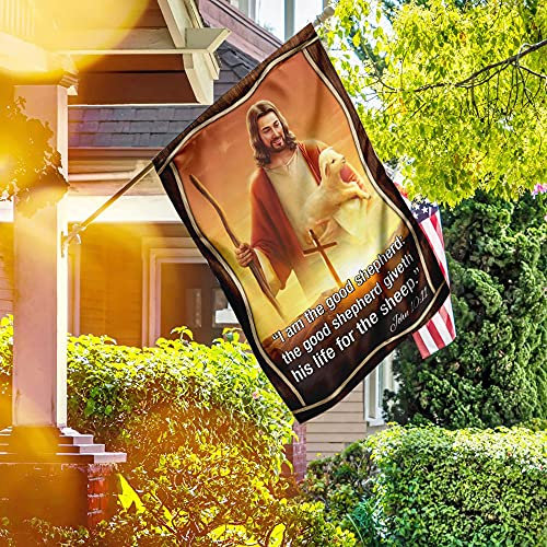 Feiertage Flags Doppelseitige Lawn Sign Verblassen Beständig Dekorative Fahnen Décor Für Outdoor Festival Yard Jesus, Der Gute Hirte, Flagge 70x100cm