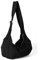 Borsa a tracolla in nylon a mezzaluna per le donne leggera borsa a tracolla gonfia borsa a tracolla grande borsa a tracolla casual quotidiana, nero