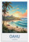 PuPLuM Oahu Hawaii Vintage-Reiseposter, Querformat, 50 x 75 cm, Leinwand, Wandkunst, Poster für Wohnzimmer, Dekoration, Gemälde für Heimdekoration