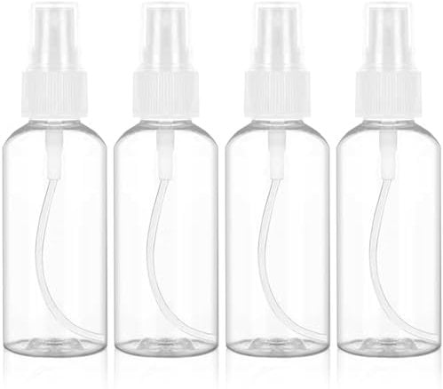 Hanyousheng 4 Pièces Spray Vide, 50ml Flacon Spray Vide, Vaporisateur Vide, Vaporisateur, Flacon Parfum Vide, pour Lotion, Parfum, Shampoing etc