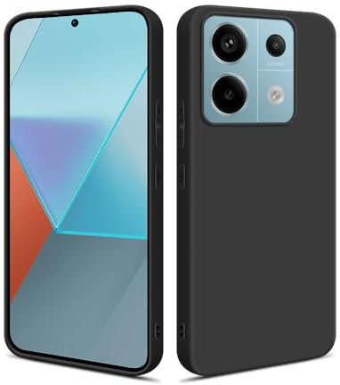 HSP Cover per Xiaomi Redmi Note 13 Pro 5G [repellente alla polvere] Custodia protettiva in silicone TPU premium | antigraffio antiurto | Protezione della fotocamera | Vestibilità sottile | Nero