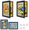 Baketron Bilderrahmen Kinderzeichnungen A4 für 150 bilder,Kinder Kunst Bilderrahmen,Aufklappbarer Kunstbilderrahmen, Frontöffnung zum leichten Wechseln,Ideal für Schule, Familie(2 Stück, Schwarz)