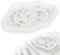 DBREAKS Bandeja de Joyas, Plato de joyería, Bandeja de Anillo de Cerámica, Bandejas Decorativas, bandeja pequeña para llaves, Navidad, Acción de Gracias, Regalo de Cumpleaños,Blanco