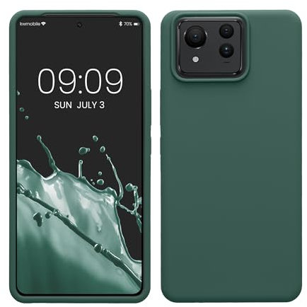 kwmobile Carcasa Compatible con ASUS Zenfone 11 Ultra Funda - Case TPU y Silicona antigolpes - Apto Carga inalámbrica - Verde Bosque