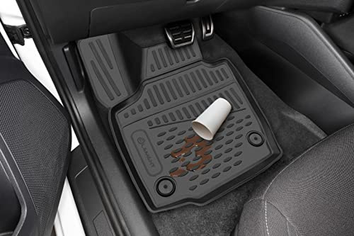 Element Passgenaue Premium 3D Gummimatten Fussmatten passend für BMW 1-5D 2004-2011, 4 TLG. (beige)