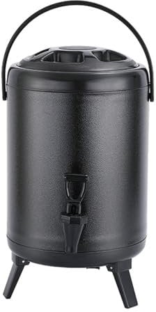 Distributore di Bevande Isolato in Acciaio Inossidabile, Bottiglia Thermos per Alimenti in Acciaio Inossidabile con Rubinetto,Nero,10L