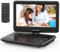 SQQBZZ 12.5 Portable DVD Player with Extra Carrying Bag, 10.5 Eye-Protective Screen,High Volume Speaker,5 Hour Rechargeable Battery, Support AV-in/Out and Multiple Disc Formats,Region Free, Black