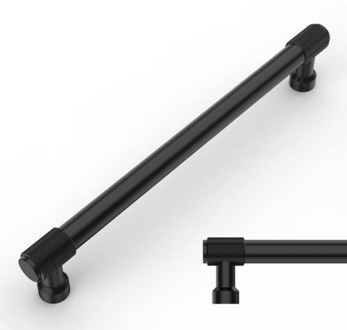 Amerdeco 10 Pieza Tiradores Cocina 192mm Tiradores Armarios Negro Tirador Puerta Tiradores Cajones de Muebles UK0070