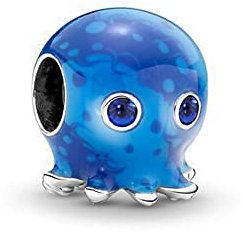 Wedanor Charme Ocean Bubbles & Waves Octopus Charms-Anhänger 925 Sterling Silber Charm Bead Pendant für Europäische Armbänder und Halsketten