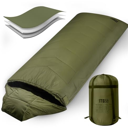 2-in-1 Schlafsack Ultraleicht,(220x84cm) Deckenschlafsack für 3-4 Jahreszeiten (1-6°C) mit L-Zip zur Campingdecke, Sommerschlafsack Kompakt für Outdoor,Camping & Trekking | Erwachsene & Kinder