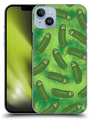 Head Case Designs Officially Licensed Rick And Morty Pickle Rick Pattern Season 3 Graphics Hard Back Case Compatible With Apple iPhone 14 Plus