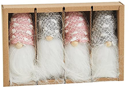 FGUUTYM 4 STÜCKE Weihnachten Mann Schneemann Anhänger Weihnachten Boxed Geschenk Geschenk Weihnachtsbaum Charm Ornament Pflanzenaufhänger Mit Topf (Pink, One Size)