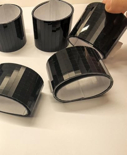 Black Self-Adhesive Glass Mirror Mosaic,2400Pcs 5x5mm Mirror Tiles for DIY Disco Ball, Cowboy Hat, Vase, Bottle, Interior Decoration