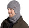 Mütze Damen Herren Wintermütze Warme Niedlich Strickmützen Lustig Outdoor Beanie Winddichte Komfortabel Wollmütze Weich Elastizität 2 Teilig Sportmütze Elegant Freizeit mit Schal Caps Fischermütze