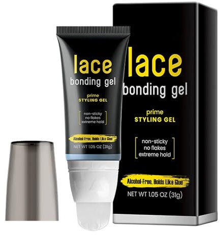 Lace Bonding Gel, Wig Glue Lace Glue for Women and Men, New Brush Head Design, Invisible & Skin-Friendly Formula for Wigs, Ensuring Invisible & Skin-Friendly Application