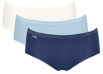 Sloggi Basic Midi 3 Pack Briefs White/Light Blue/Navy Multi XL - 16