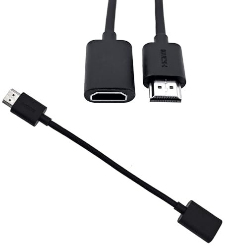 JZK Cable alargador HDMI macho a hembra para Fire Stick, adaptador de cable de extensión HDMI 4K para TV Stick, Roku Stick