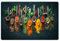 KitchenYeah© Platzsets Abwaschbar 6er Set 45x30 cm Tischsets Platzdecken Platzset Tischset Esstisch Tischuntersetzer Unterlagen rutschfest Kräuter - Gewürze - Löffel