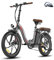 2025 Ebike F20 Pro+ Fatbike Faltrad 20 Zoll mit 36V 22.5AH Akku Damen Ebike Herren 250W, Erwachsene Fatbike Elektromobilrad 140kg, E Mountainbike 20°, Ebike 25km/h (Weißer Helm, Grau)