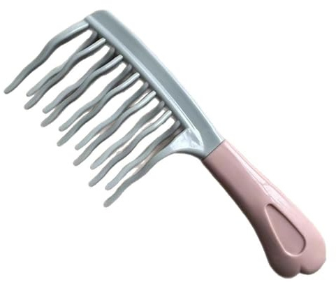 Lockenkamm | Breiter Zahnkamm | Professional Kamm | Doppelreihiger Wellenkamm mit breiten Zähnen – Anti-Zieh-Effekt für lockiges, gewelltes und langes Haar, Friseur Styling Tool