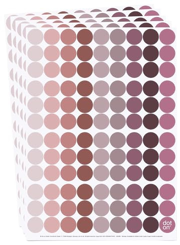 dot on Klebepunkte rouge 20 mm | 535 Sticker | perfekt als Ergänzung für alle dot on Kalender | Aufkleber Klebepunkte dots Planen Organisation Motivation Dekoration