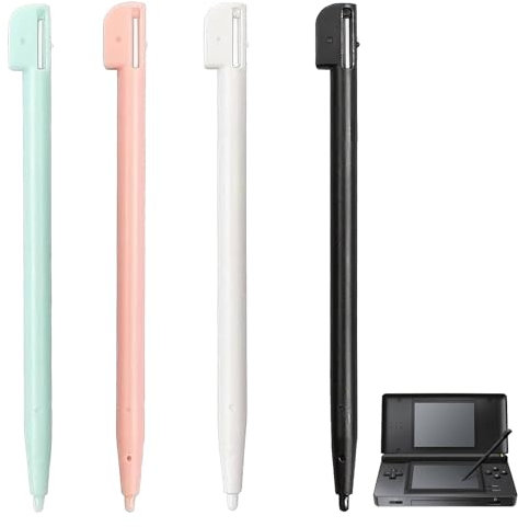 Stylet 3ds XL,4 Pcs pour Nds, Dsl, Stylets 3ds XL,NDSL - Accessoires De Jeu Précis Et Durables en 4 Couleurs (Noir, Blanc, Rose, Bleu) pour Une Expérience De Jeu Personnalisée
