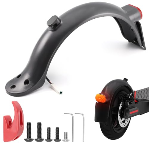 Xisair LED Rear Light + Fender for Electric Scooters Xiaomi Mi Pro / 1S / Pro 2, Integrated Kit, Accessories Included Hook