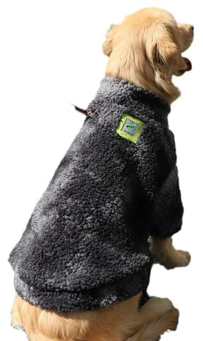 Dog Jumper Large Dog Cuddly Fleece Coat Sherpa Vest with Warm Fleece Jacket Dog Jacket Winter Dachshund Pullover Winter Coat for Small, Medium and Large (Black)