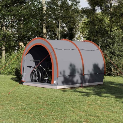 Pop up Tent Backpacking Shelter,Bike Storage Tent with Roof Grey and Orange 256 x 222 x 182 cm,Suitable for Hiking Climbing Outdoor Activities,Easy to Set up and Package