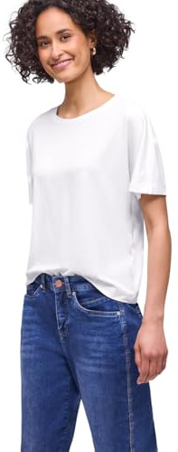 T-Shirt mit Rundhals in Unifarbe