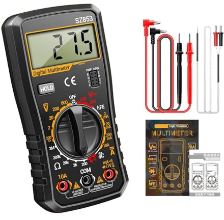 Digitales Multimeter Tester | Hochpräzise Messwerkzeuge 1999 Punkte | Automatisches Multimeter | Für den professionellen elektrischen Hausgebrauch