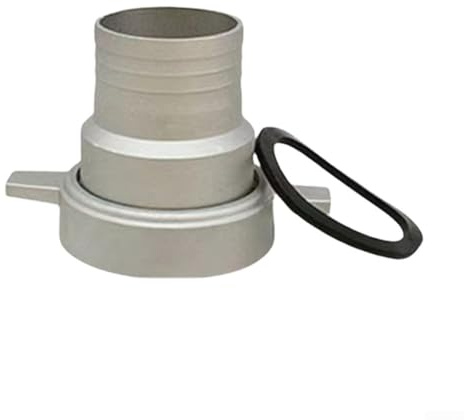 Connettore per tubo dell'acqua in alluminio, raccordo resistente con guarnizione in gomma per misure da 7,6 a 1,27/6,3/10,2 cm, argento (da 7,6 cm a 2,5 cm)