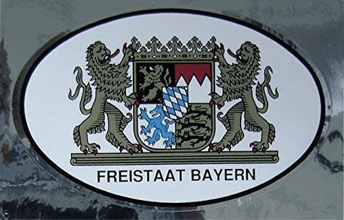 PVC -Aufkleber - Freistaat Bayern und Bayernwappen - 301515 - Gr. ca. 10 x 6,6cm