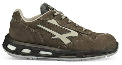 U-Power Red Lion Push, Chaussures de sécurité unisexes, légères, flexibles, anti-crevaison en cuir, avec insert Infinergy, avec embouts en aluminium (Grey 39)