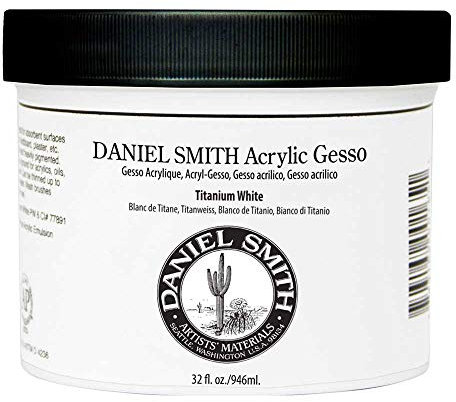 Daniel Smith Acrylic Gesso, Titanium White, 32oz jar (284040006)