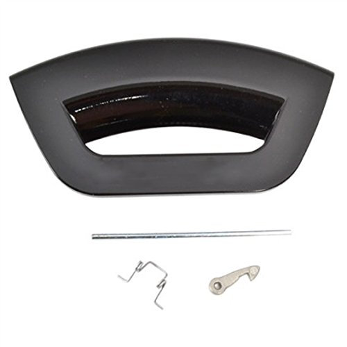 SPARES2GO Black Door Handle Futura Lever Latch Kit for Hotpoint Washing Machines