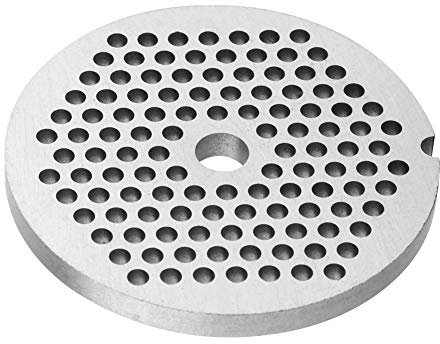 Disco de la picadora de carne, placa de repuesto para trituradora de picadora de carne de aleación con agujeros de 3 mm, 5 mm y 8 mm para elegir, fácil de limpiar y apto para lavavajillas (3mm Hole)