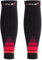 CFLEX Herren & Damen Sport Kompressions Stulpe (2 Paar) Wadenbandage - Schwarz-Rot L-XL