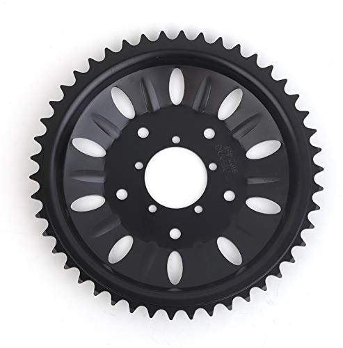 BAFANG Anneau de chaîne avec protection en plastique BBS 44T/46T/48T/52T Roue de chaîne de moteur intermédiaire pour BBS01/02 BBSHD Mid Drive (BBSHD 46T)