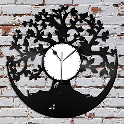 Albero della vita Vinile Orologio da parete Record Unico Art Design Office Home Decoration Design vintage Office Bar Room Home Decor