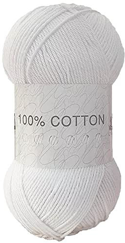 Cygnet 100% Cotton Knitting Yarn (White 2080)