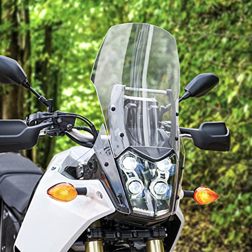 Motorrad Windschild Windabweiser Für TENERE 700 TENERE700 2019 2020 2021 2022 2023 2024, Windschutzscheibe Windschutz Double Bubble Wind Luftabweiser, Transparent