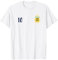 Argentina T-shirt Numero 10 Calcio Tee Bandiera Calcio Maglietta
