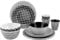 Bo-Camp Melamin Campinggeschirr Set Mix&Match Essgeschirr Teller Becher 16tlg schwarz
