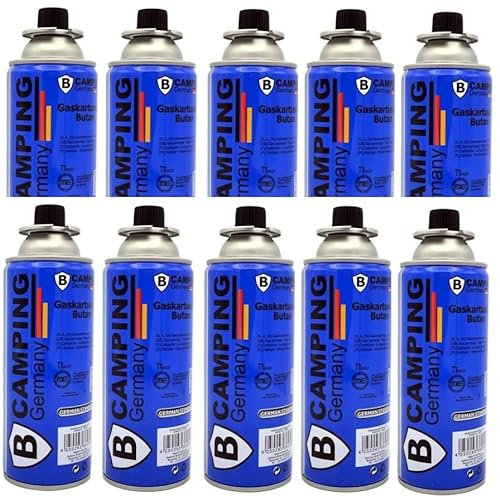 10x Gaskartuschen 227g + 1 GRATIS BILDMAGNET! Kartuschen für Butan Kocher, Gaskocher, Brenner, Gasbrenner, Unkrautbrenner, Unkrautvernichter, BLAU